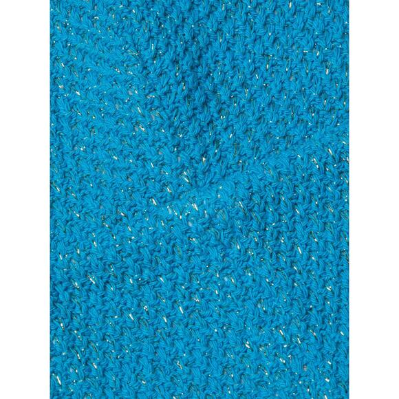 L'Agence Castalia Knit Lurex Bra Top in Teal S - Picture 5 of 6